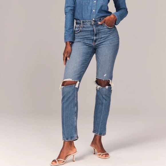 Abercrombie & Fitch Denim - Abercrombie & Fitch A&F Curve Love Ankle Straight Ultra High Rise 20R / 35